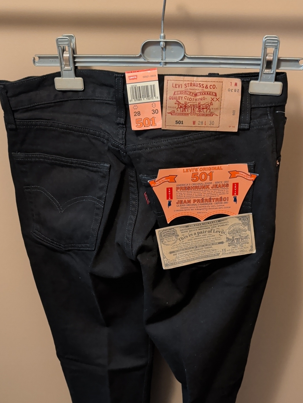 Vintage Levi's 501 Straight Men’s Jeans - Black